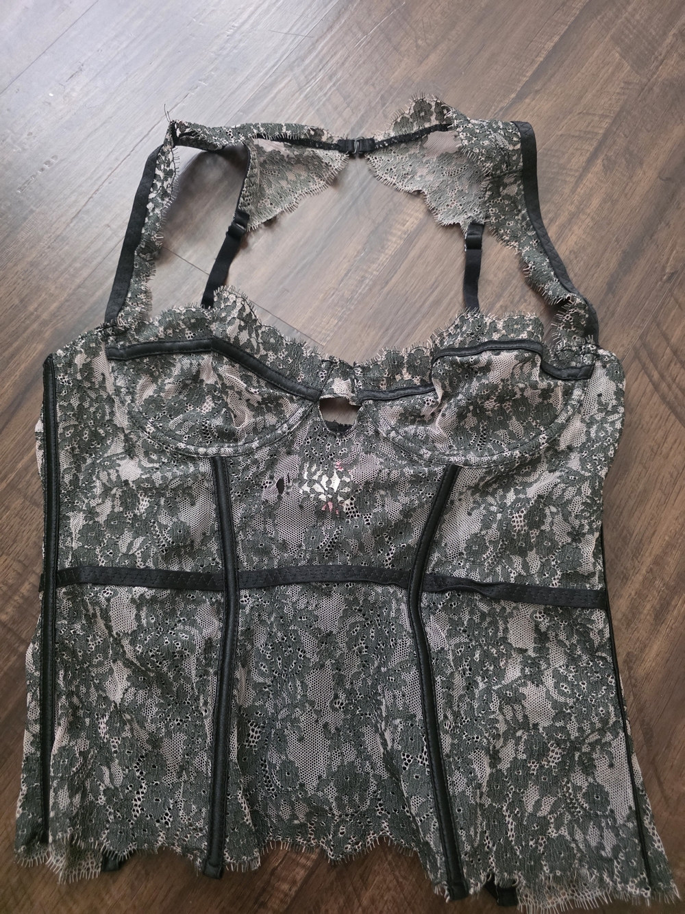Shirley of Hollywood Black Lace Bustier